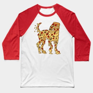 Pizza Dog Baseball T-Shirt